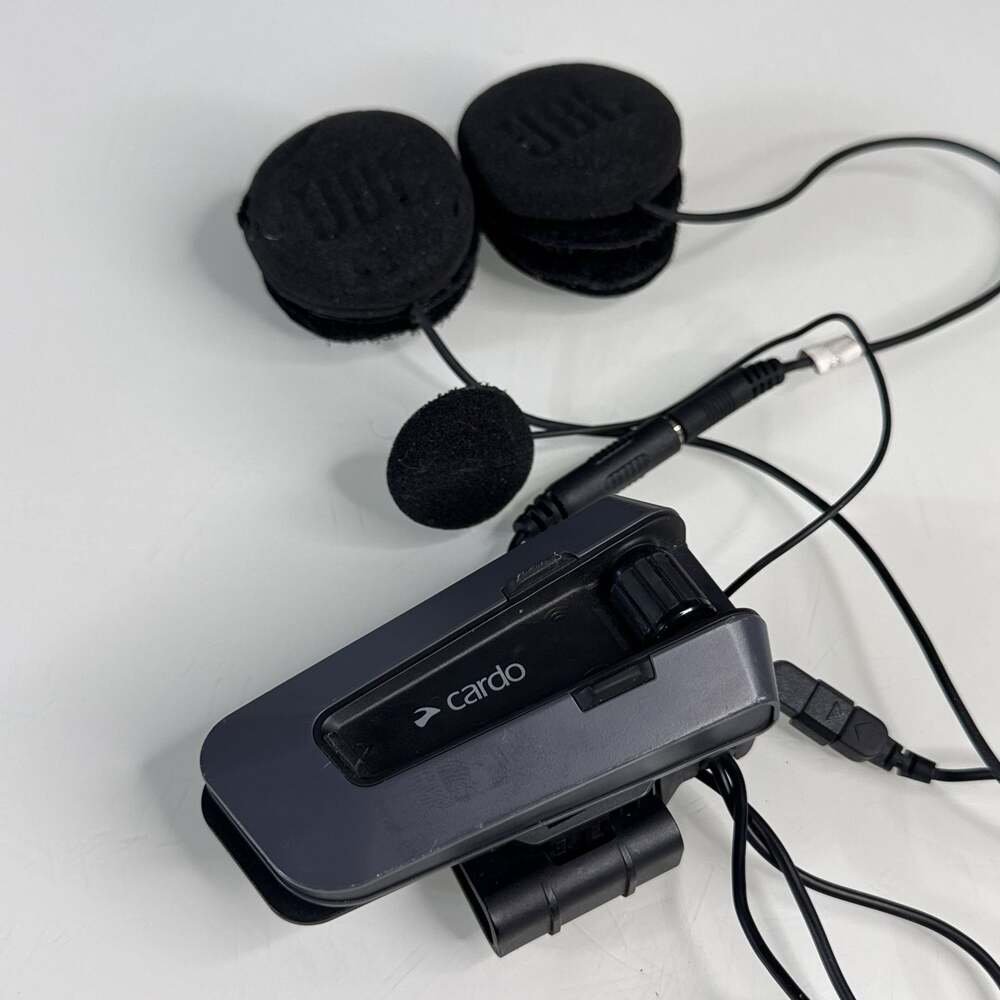 Cardo Packtalk Edge Motorcycle Bluetooth Communication System Headset